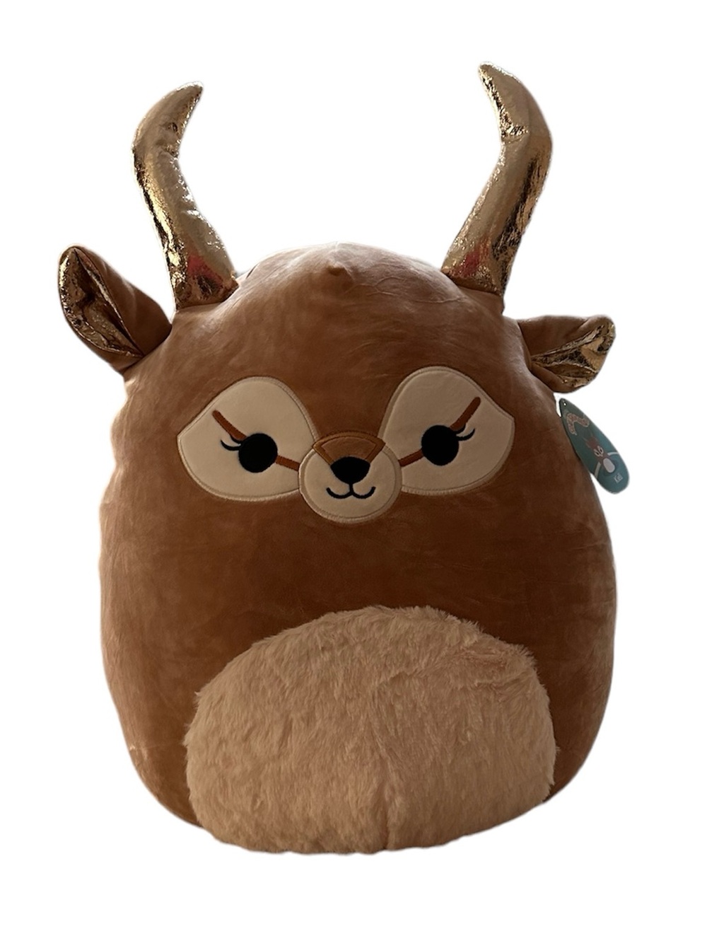 Squishmallows Original 16-Inch Kieli Tan Antelope with Cream Belly (1348)